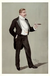 Un agregado alemán, Barón Hermann von Eckardstein, diplomático alemán, 1898