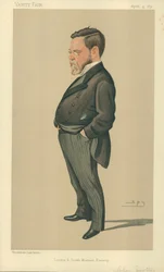 Sr. Charles Scotter, Ferrocarril del Sur y Londres, 4 de abril de 1891, caricatura de Vanity Fair
