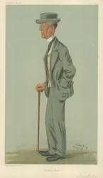 Sr. Edward Weatherby, El libro de partidos, 17 de octubre de 1901, caricatura de Vanity Fair