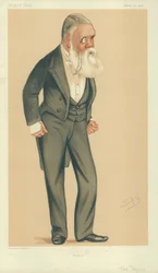 Sr. Tom Taylor, Punch, 11 de marzo de 1876, caricatura de Vanity Fair