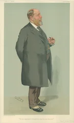Sir John Wolfe-Barr, No ha diseñado nada mejor que su propia fortuna, 26 de enero de 1905, caricatura de Vanity Fair