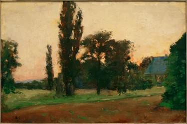 Atardecer sobre el paisaje renano