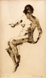 Desnudo femenino sentado