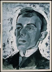 Retrato del poeta Ossip Mandelstam (1891-1938) (gouache sobre papel)