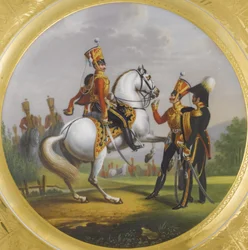 Oficial en jefe y suboficial del Regimiento de Húsares de la Guardia de Vida, 1829