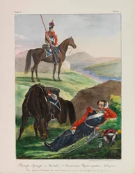 Oficial de los uniformes del escuadrón cosaco del Mar Negro del Ejército Imperial Ruso, 1837-1839