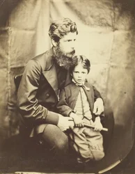 Rev. James Langton Clark y su hijo Charles Robin, 1864