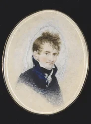 Retrato de Paul Peckham, c.1810-20 (acuarela sobre marfil)