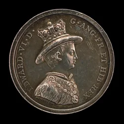 Eduardo VI, 1537-1553, Rey de Inglaterra 1547 Medalla para la Escuela de Christ