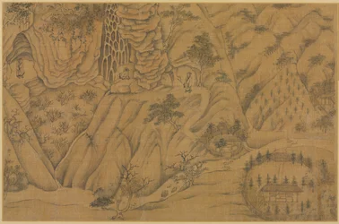 Vivienda en las montañas Longmian Sleeping Dragon, 1100s-1200s