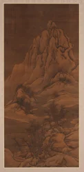 Paisaje nevado después de Guo Xi, dinastía Qing