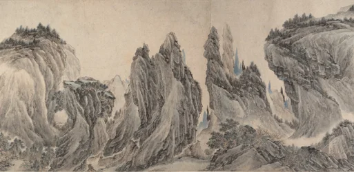 Paisaje después de Dong Yuan, Juran, Ma Yuan y Xia Gui, fechado yiwei, 1655
