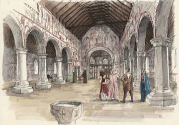 Iglesia de San Pedro, Barton-upon-Humber, Lincolnshire (acuarela sobre papel)