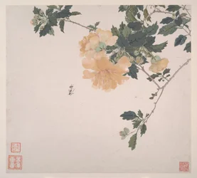 Insectos y flores, fechado en 1865 (álbum de ocho hojas; tinta y color sobre papel)