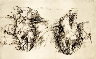 Estudios de una mujer durmiendo