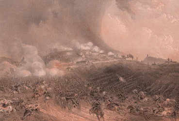 Ataque de los piamonteses en San Martino, Lombardía