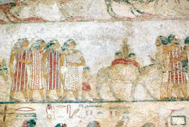 Necrópolis de Beni-Hasan. Tumba de Khnumhotep III. (detalle)