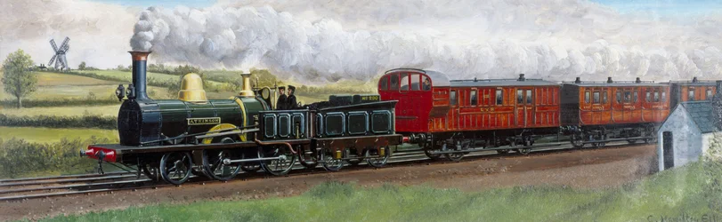 Tren Blackpool-Manchester, cerca de Kirkham, Lancashire