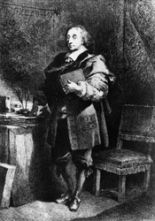 Blaise Pascal, matemático, físico y filósofo francés, c 1650