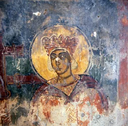 Fresco en la Iglesia Bizantina de Agios Georgios