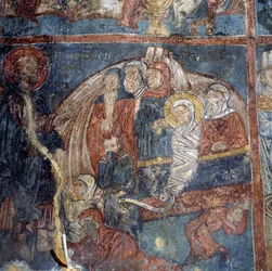 Frescos en la iglesia de Alikampos, Creta, Grecia