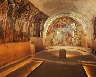 Italia, Apulia, Gravina in Puglia, Cripta rupestre de la Iglesia de San Vito Vecchio
