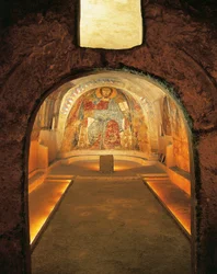 Italia, Apulia, Gravina in Puglia, Cripta rupestre de la Iglesia de San Vito Vecchio