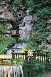 Italia, Región del Lacio, Provincia de Roma, Tívoli, Villa Adriana, Fuente Ovato