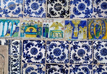 Decoración de azulejos de mayólica (siglo XVII), Patriarcado Armenio de Jerusalén, Ciudad Vieja de Jerusalén (Lista del Patrimonio Mundial de la Unesco)