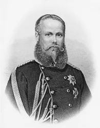Retrato de Carlos I (1823-1891), Rey de Wurtemberg desde 1864, grabado
