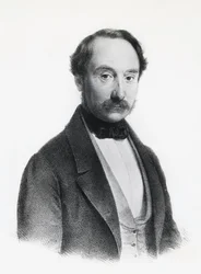 Retrato de Francesco Rizzoli (1809-1880), político, médico y cirujano italiano, grabado