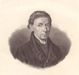 Retrato del matemático y astrónomo italiano Barnaba Oriani (1752-1832), grabado en cobre