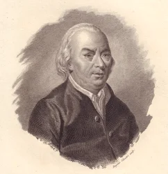 Retrato del poeta italiano Gian Carlo Passeroni (1713-1803), grabado en cobre por Eugenio Silvestri