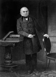 Retrato de John Quincy Adams (1767-1848), político y diplomático estadounidense, 6º Presidente de los Estados Unidos de 1825 a 1829, grabado