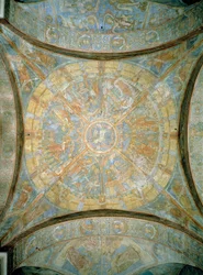 Escenas de la vida de Jesús, fresco de la bóveda de crucería, Catedral de Braunschweig, Alemania