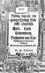 Página del título de la Biblia de Martín Lutero