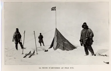 Tienda dejada en el Polo Sur por Roald Amundsen (1872-1928) en 1911, 1912