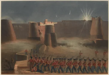 El Asalto de Ghuznee. La Columna de Asalto entrando en la Fortaleza, 23 de julio de 1839