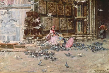 Alimentar a las palomas