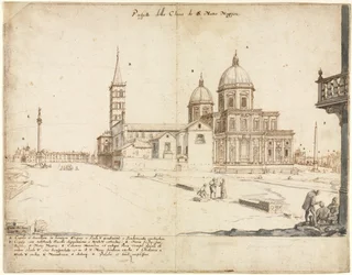 Dieciocho Vistas de Roma: La Basílica de Santa María la Mayor, 1664