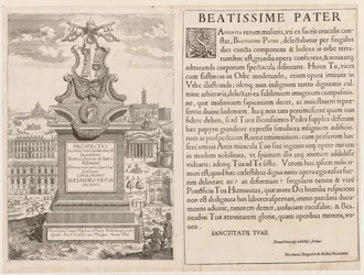 Frontispiece from "Prospectus Locurum Urbis Romae Insign[ium]"