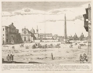 Piazza del Popolo de Prospectus Locurum Urbis Romae Insign[ium], 1666