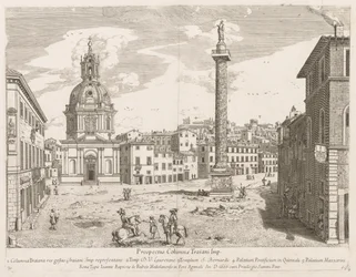 Columna de Trajano del Prospectus Locurum Urbis Romae Insignium, 1666