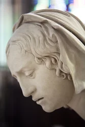 El entierro y el desmayo de la Virgen, (detalle) cabeza de Salomé