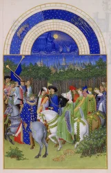 Mayo (Libro de horas del Duque de Berry). 1412-16