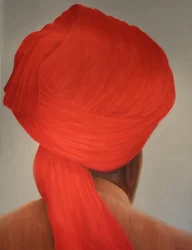 Gran turbante rojo