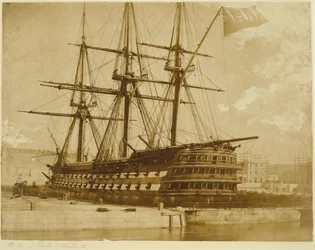 H.M.S. Duke of Wellington en Keyham, Inglaterra.