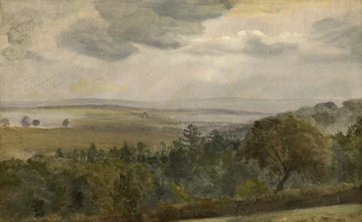 Paisaje extenso con nubes, c.1850