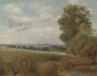 Paisaje en Hampstead con Harrow en la Distancia, c.1849-55