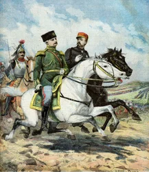 General francés Saussier y General ruso Dragomiroff
